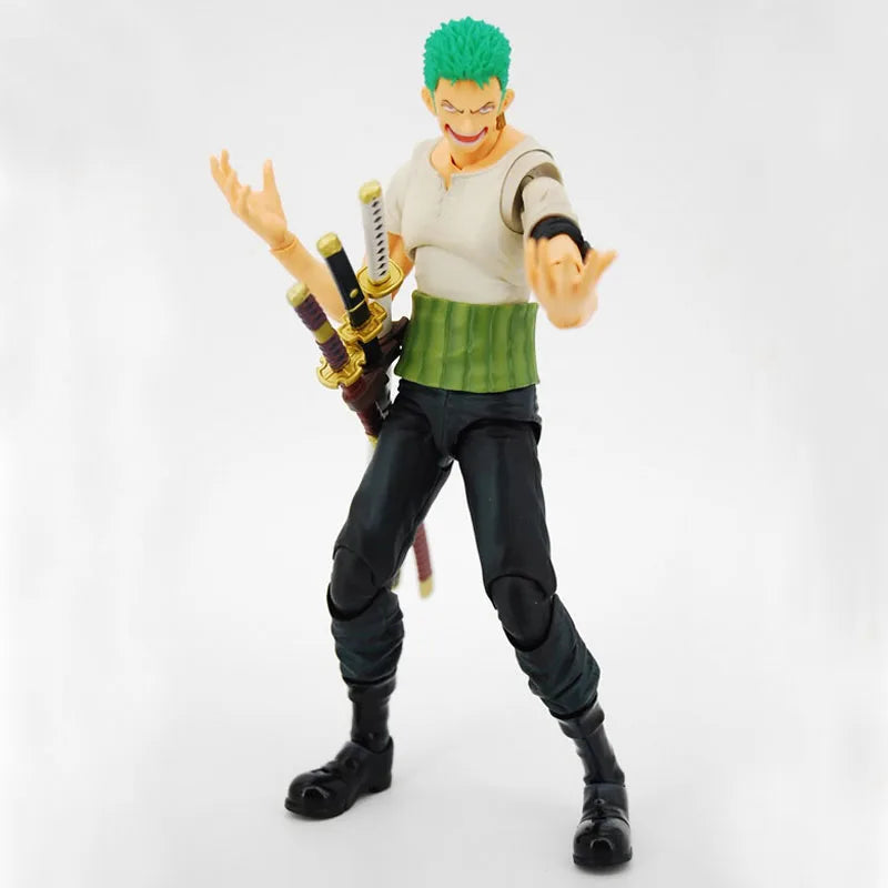 Anime One Piece Roronoa Zoro Past Blue Variable Boxed 18cm PVC Action Figure Collection Model Doll Toys Gift