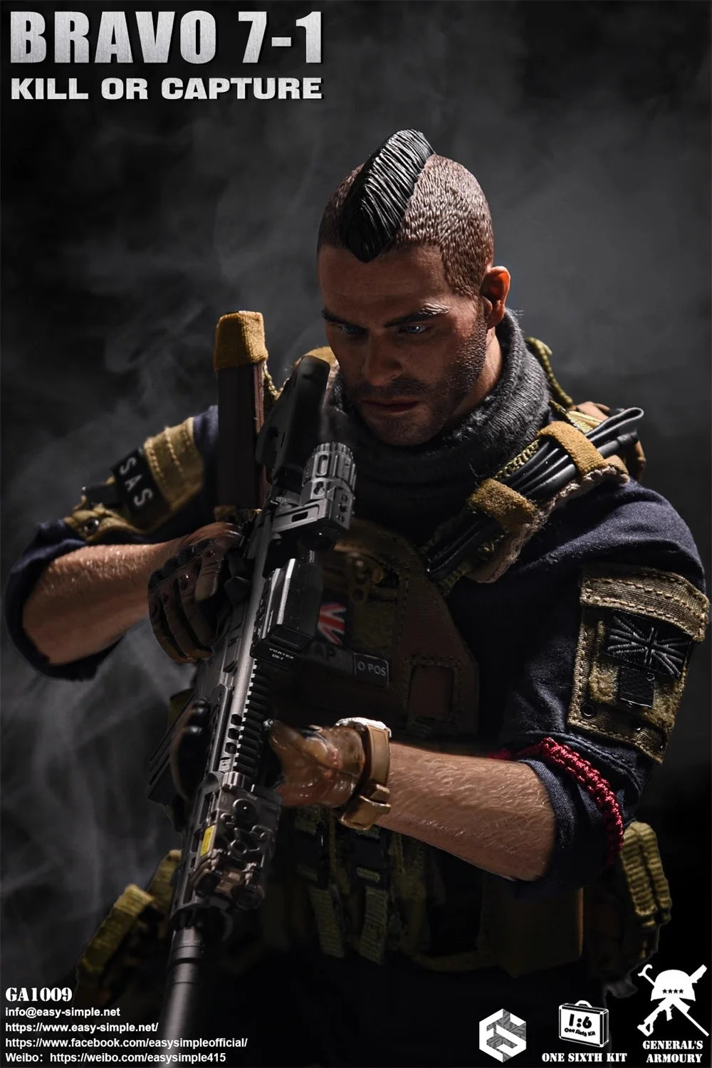 1/6 EASY&SIMPLE ES GA1009 The British Soldier Doll Duty Man The Call Full Set Moveable Action Figure SAS For Fans Collect