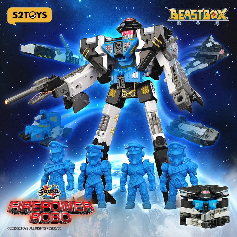 52TOYS 1/4 SQUAD FIREPOWER ROBO, Deformation Toys Action Figure, Collectible Converting Toys