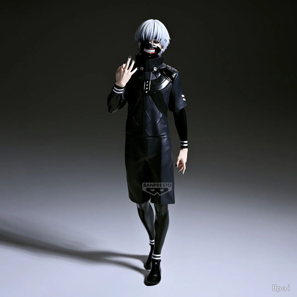 BANDAI 19CM Anime Tokyo Ghoul Kaneki Ken Figure 1/8 Awakened ver Scene Model Toy Doll Can Change Head Stand Aciton Figure PVC