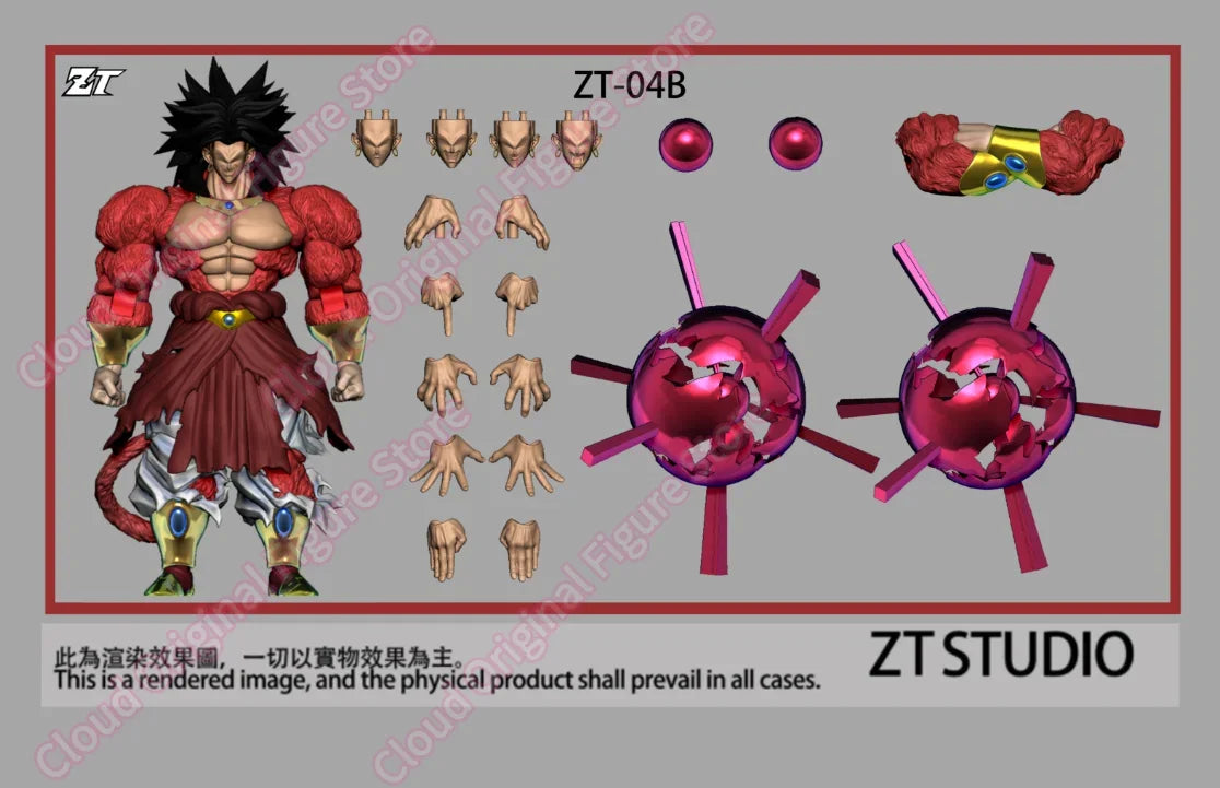 Pre-Sale ZT Studio Dragon Ball SSj4 Broly Normal and Battle Damaged Version Super Special Effects Movable Figure Toys Hobby