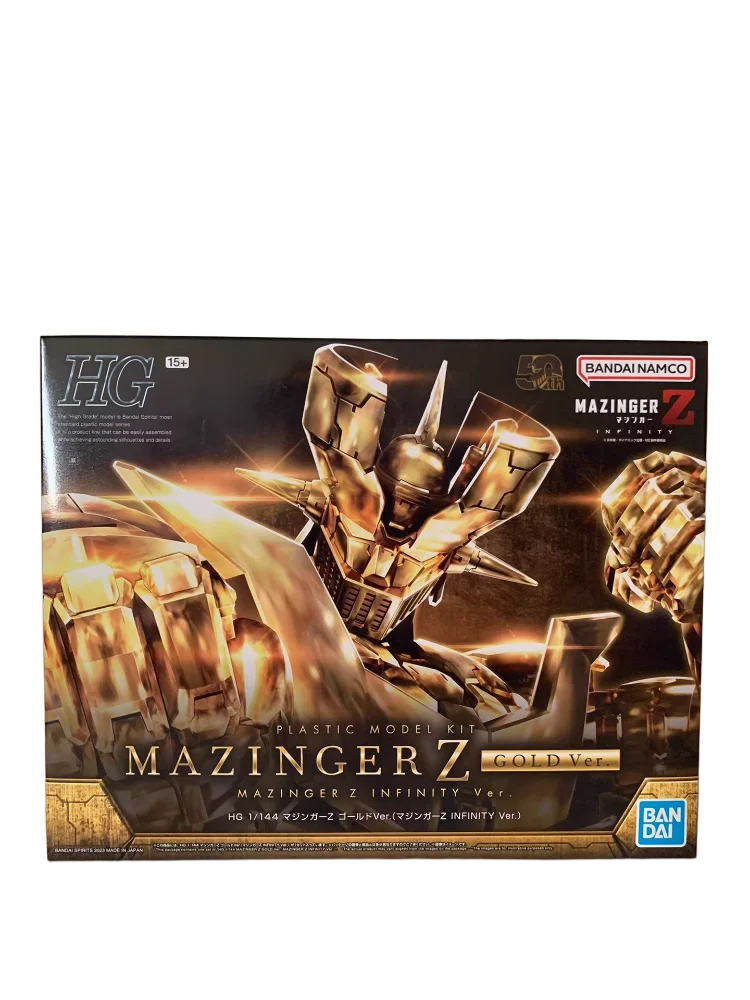 Bandai Genuine HG 1/144 MAZINGER Z GOLD Ver. INFINITY Ver Anime Action Figure Robot Collectible Assembly Model Toy Gift Children