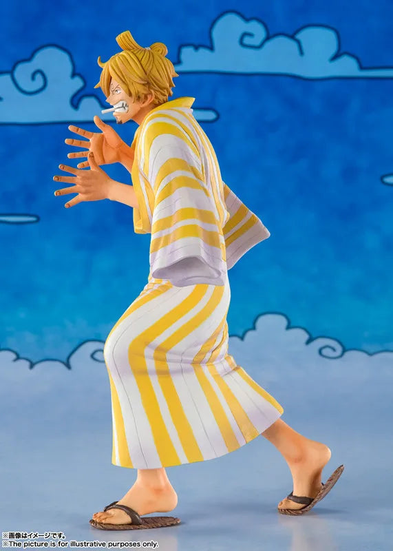 In Stock BANDAI Original Figuarts ZERO ONE PIECE Vinsmoke Sanji Wano Country Sangoro Anime Figure Birthday Present Toy Gifts