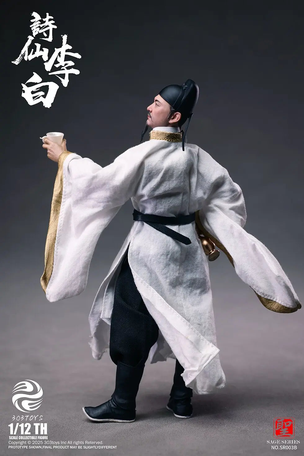 In Stock Original 303TOYS SR003 Saint Series Poet Li Bai 1/12 Ancient Action Figure 6inch Full Set Model Toys