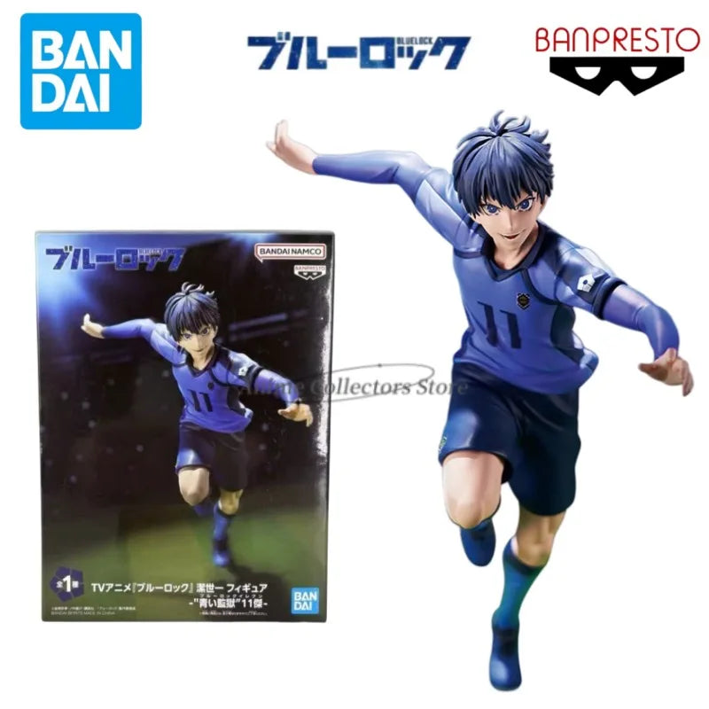 Original Bandai BLUE LOCK Nagi Seishiro Rin Itoshi Isagi Yoichi Itoshi Sae Chigiri Hyoma Shidou Ryuusei Anime Action Figure Toys