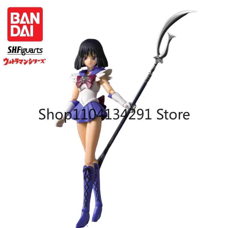 Bandai SHF Sailor Saturn Unpainted Anime Model Figure -Original Stock Doll, Premium Authentic Birthday Gift for Sailor Moon Fans