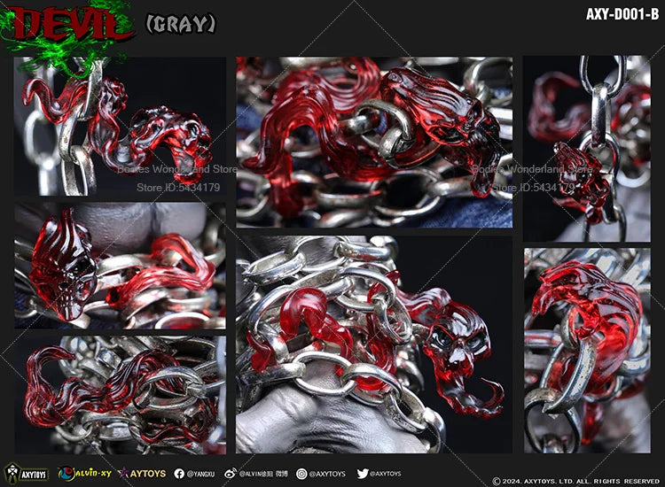 In Stock AXYTOYS 1/12 Scale Devil Orcs Red Version Grey Version 6Inch Movable Soldier Action Figure Doll Collection