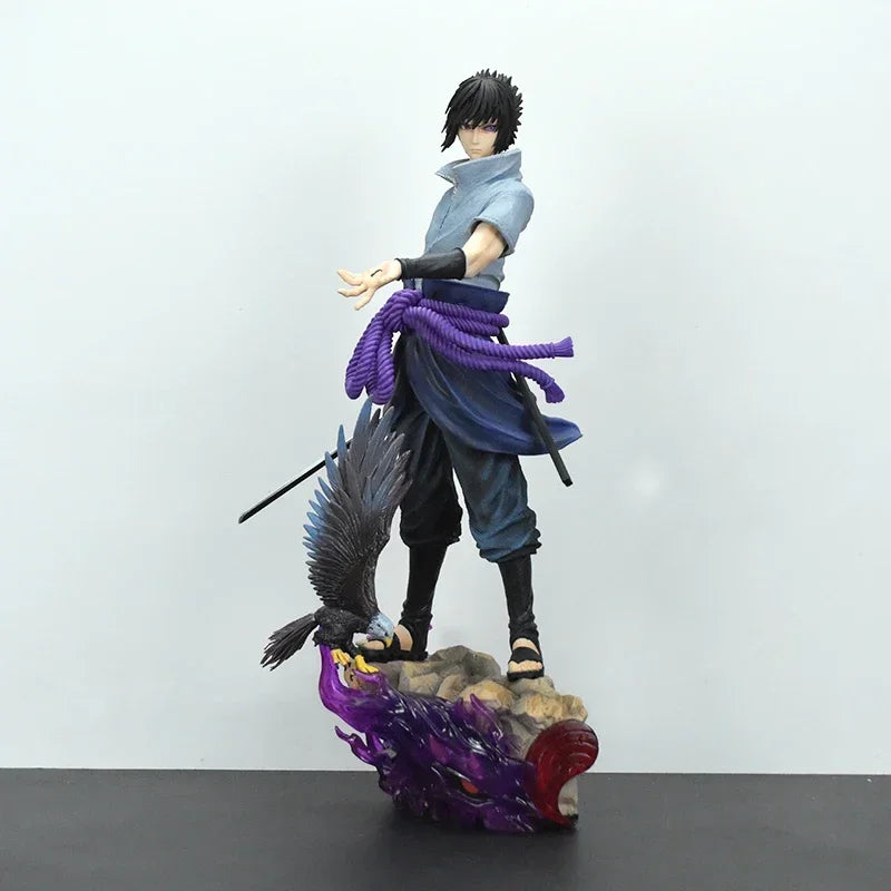 27cm Anime Uchiha Sasuke Statue Naruto Fighting Figurs GK Uzumaki Figures Shippuden Model PVC Collection Model Perimeter Toys