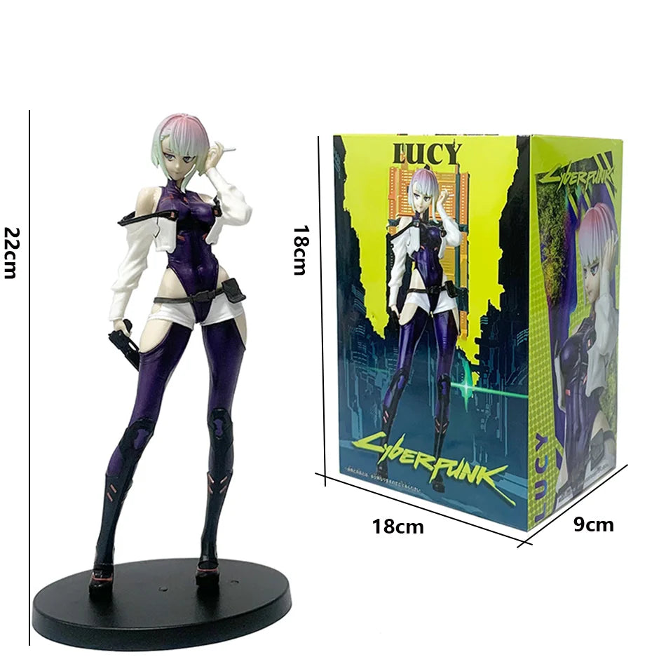 Hot Anime 22cm Cyberpunk：Edgerunners Anime Figure #2077 Super Hacker Edge Walker Lucy Action Figure Collection Model Doll Toys
