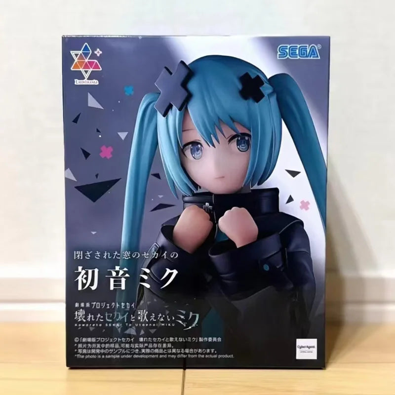 Genuine Original Sega Colorful Stage! The Movie: A Miku Who Can't Sing Luminasta Hatsune Miku Figure Model Desktop Ornament Gift