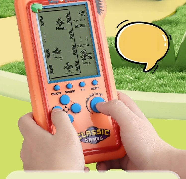 large-screen game console for tetris, retro and nostalgic toy, portable game machine for intelligence training