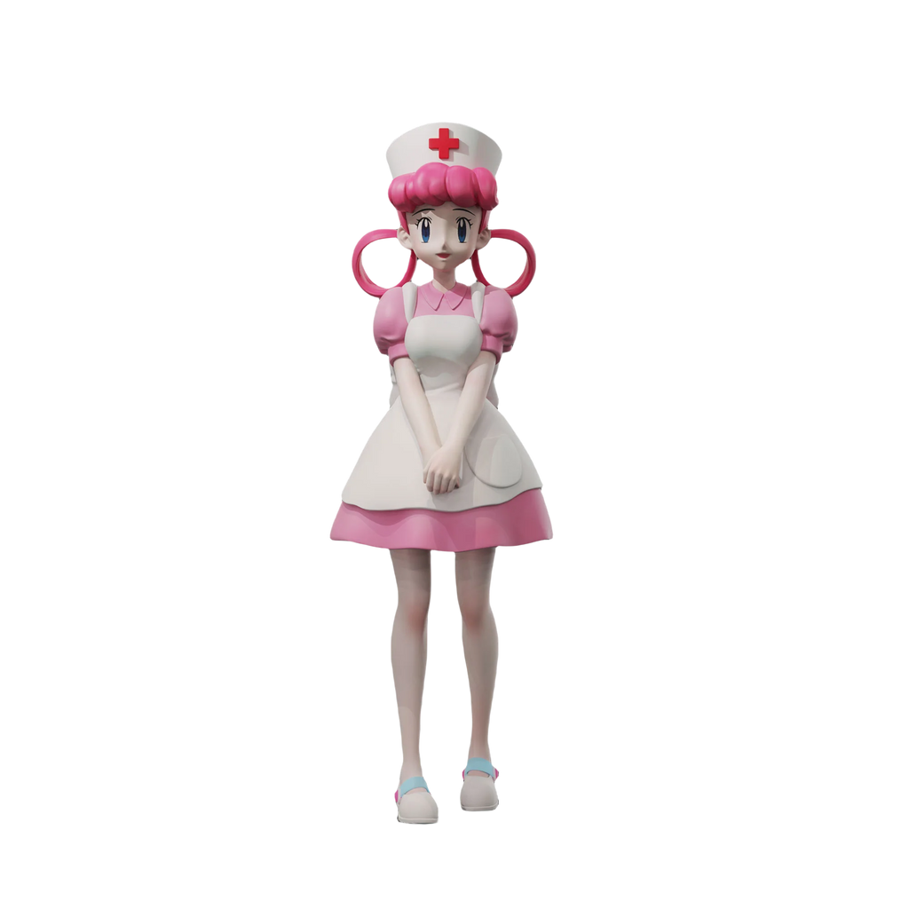 pokemon 1/10 3d Illustrated Handbook Completion Plan Series Team Chansey Nurse Joy Figures Resin Pu Figurine Decor Toy Gift