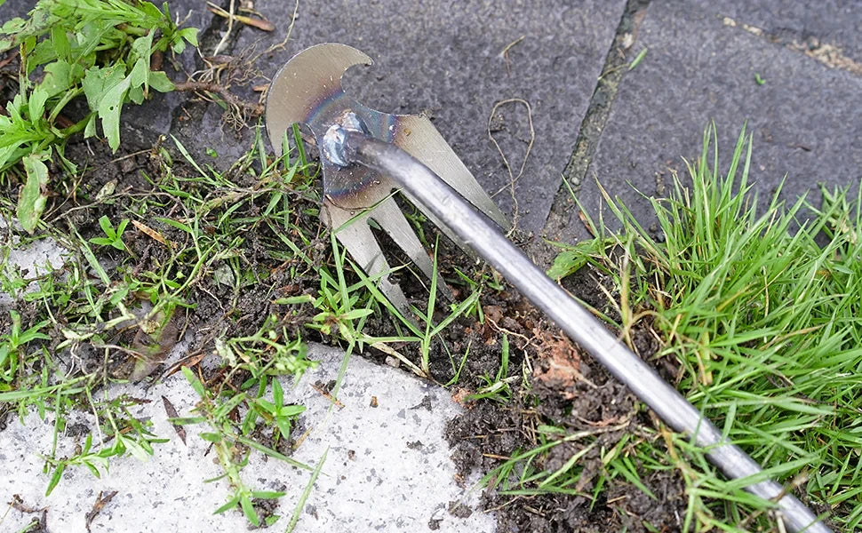 4 Teeths - Multifunctional Hand Weeder for Garden - Durable & Portable Garden Weeding Tool for Vegetable Gardening & Farm Planti