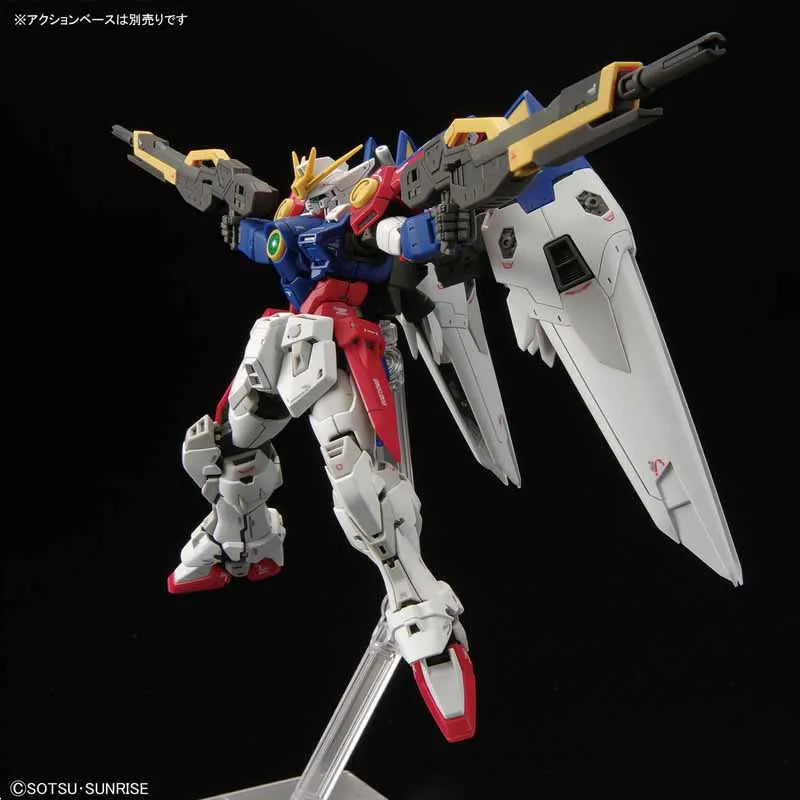 High quality Bandai GUNDAM RG 1/144 WING GUNDAM ZERO SHINING GUNDAM Anime Action Figure Assembly Model Toys Collectible Model