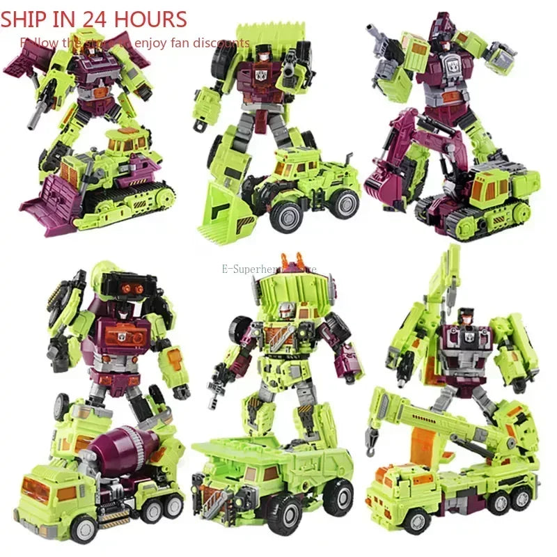 NBK Devastator 6in1 Combiner GT G1 Transformation Action Figure Toy Masterpiece Movie Model MP Deformation Car Robot Kid Gifts