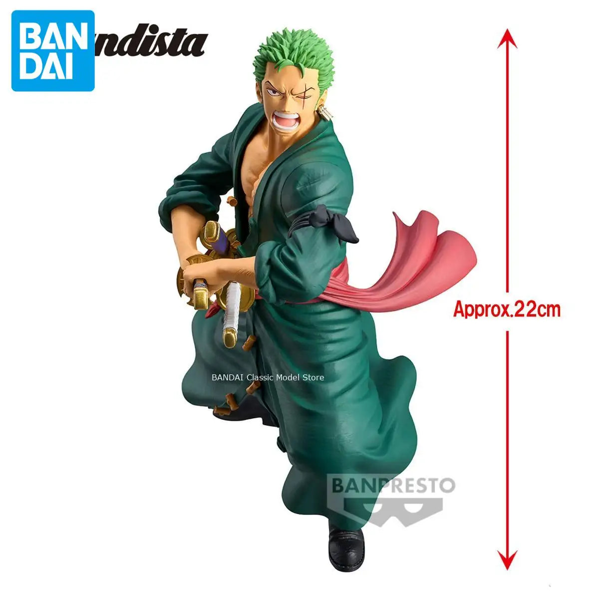 100% In Stock Original Banpresto One Piece Grandista Roronoa Zoro Figure Anime One Piece Model Genuine Boxed Toy