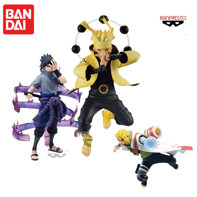 Original Bandai Optical Factory Figures Naruto Shippuden Six Paths  Namikaze Minato Uchiha Sasuke Suzuo character model Toy
