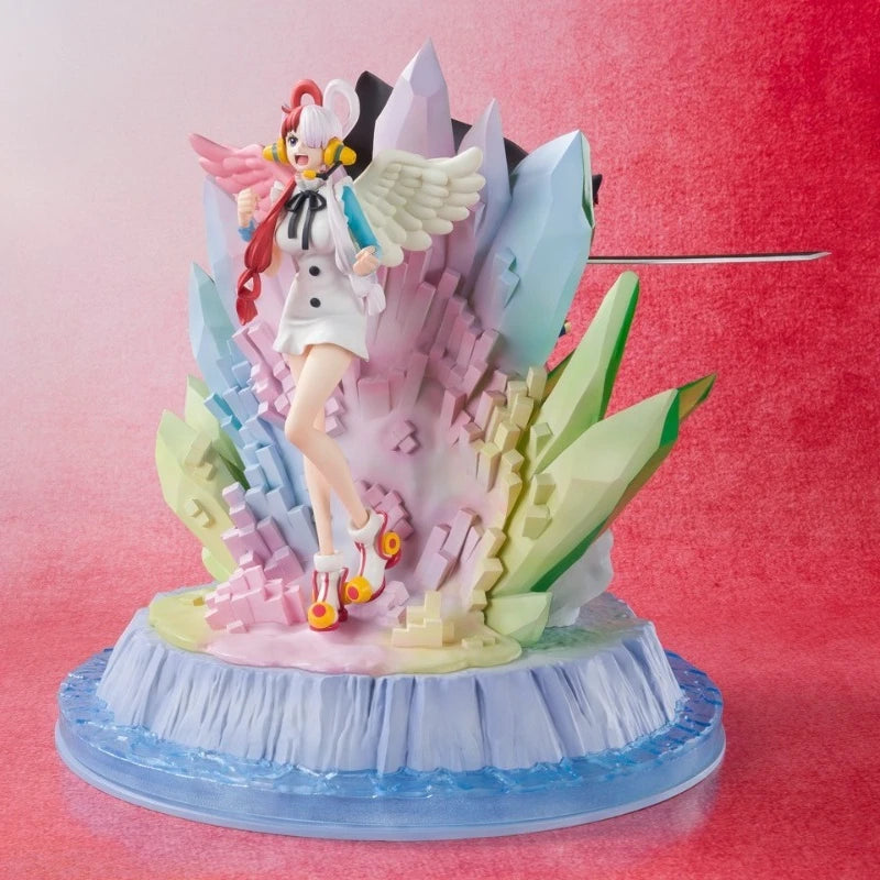 Bandai Original Box One Piece Super Fierce Battle Figuarts Zero Rothaarige Sängerin Shanks Uta Desktop Ornamente Sammlung Geschenke