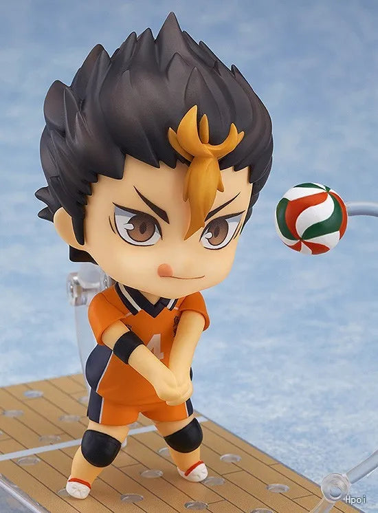 In Stock Original GSC Orange Rouge Nendoroid #592 Volleyball Boy Yu Nishinoya Anime Figure Ornament Collection Model Toy