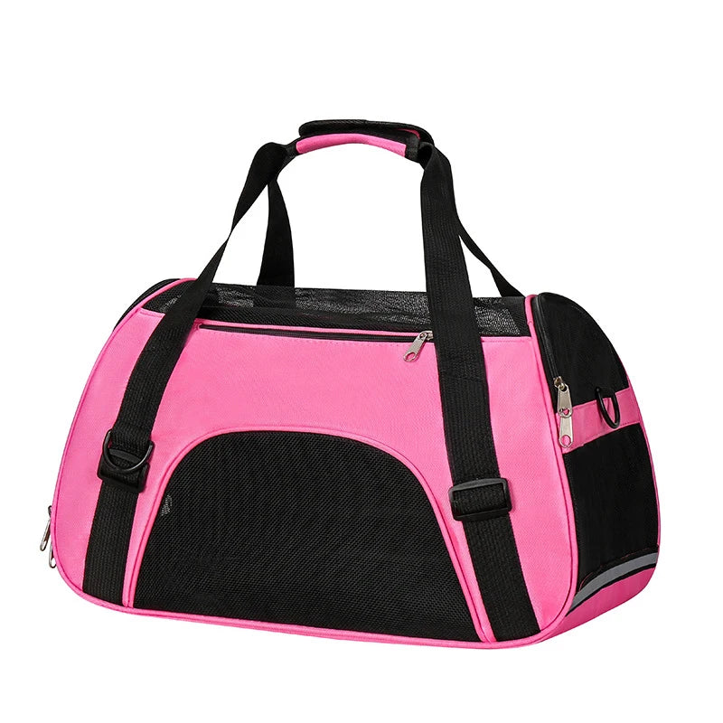 Portable Pet Bag,Suitable for Small Medium Pet Carrier,Soft Sided Puppy Cat Bag Portable Foldable Airline Approved Transport Bag
