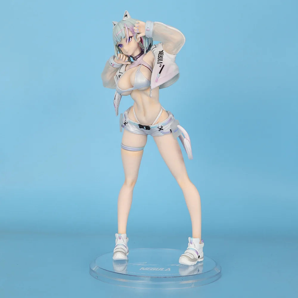Anime Periphery 26cm Nekomata MIU‌ Figure High Quality Sexy Beautiful Cat Girl Doll Desktop Ornaments Boxed Model Toys Gifts