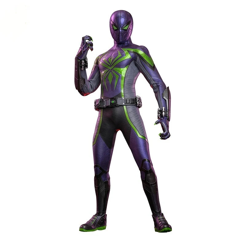 High-Quality Marvel Spider-Man 2 Miles Morales Purple Reign Dynasty Suit 1:6 Action Figure Collectible Toy For Adults