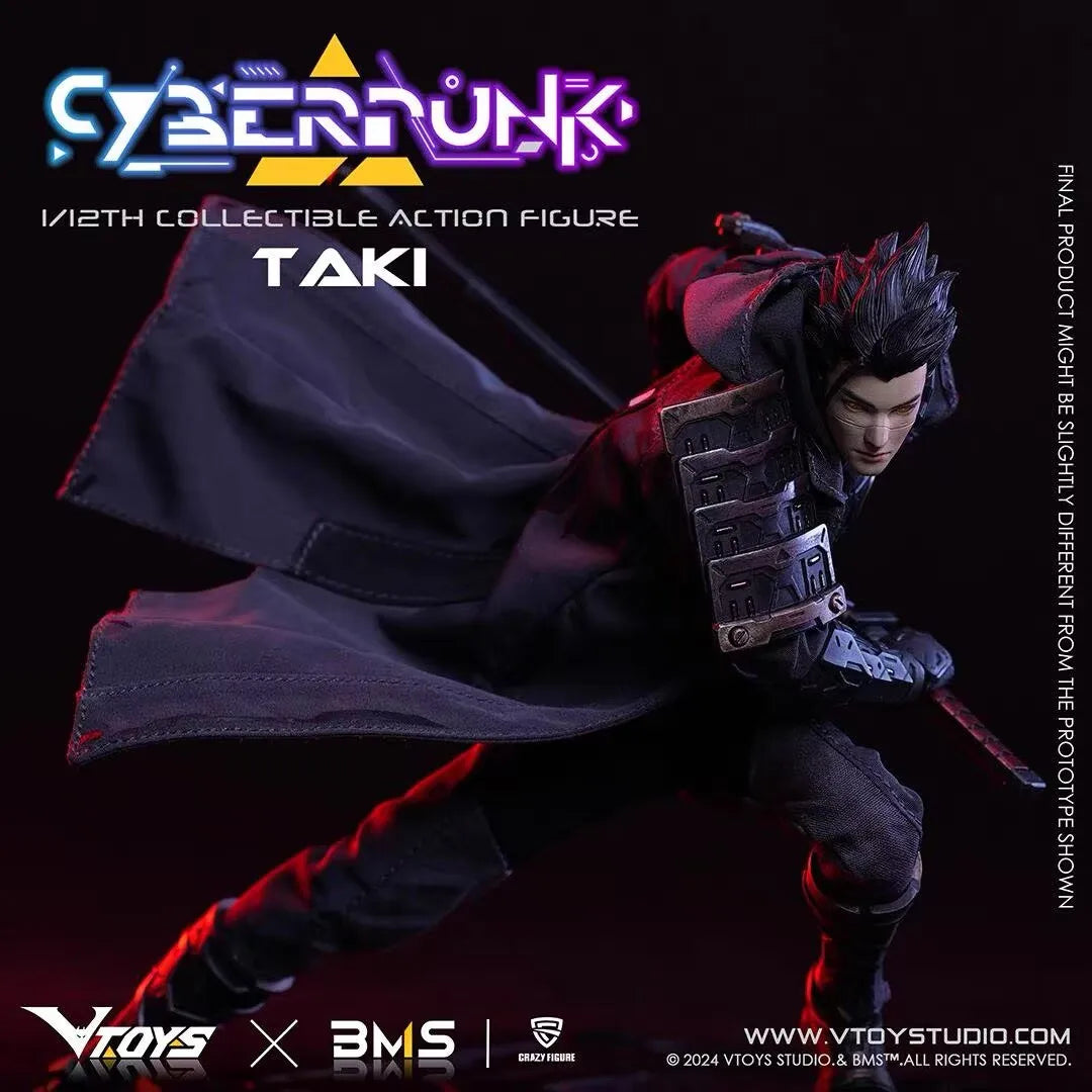 In Stock Vtoys 1 12 Cyberpunk Samurai Taki Articulated Action Figure