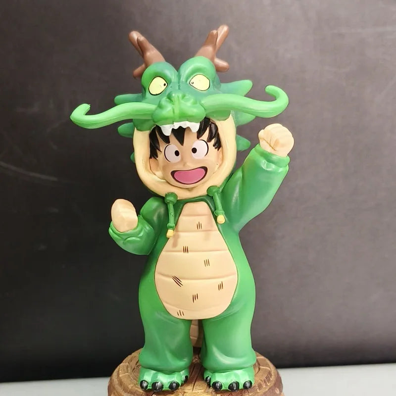 10cm Dragon Ball Z Goku Anime Figures Kid Goku Cos Shenron Action Figurine PVC Statue Toy Doll Desk Collection Decor Model Gift