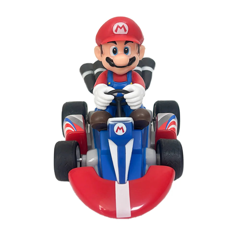 Mario Kart Figure Mario Power Car Cartoon Action Figure Cute PVC Model Desktop Ornaments decoration Toys Holiday Gifts