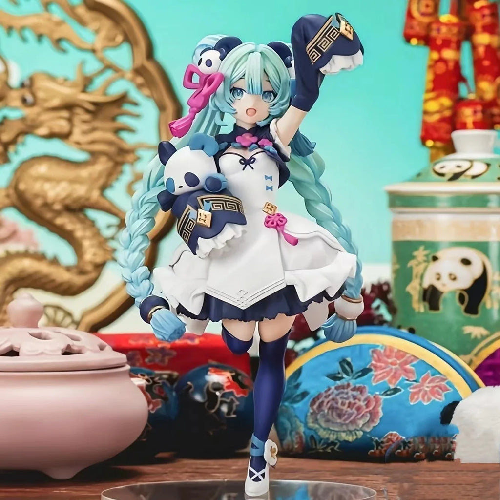 18CM Anime Hatsune Miku Figure National Style Fashion Panda MODERNCHINA Gift Collection Aciton Figure PVC