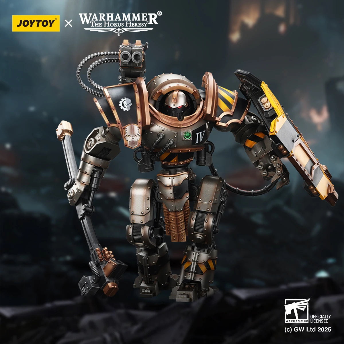 JOYTOY Warhammer40K 1/18 Action Figure Iron Warriors Iron Circle Domitar-Ferrum Class Battle-automata figures Toys