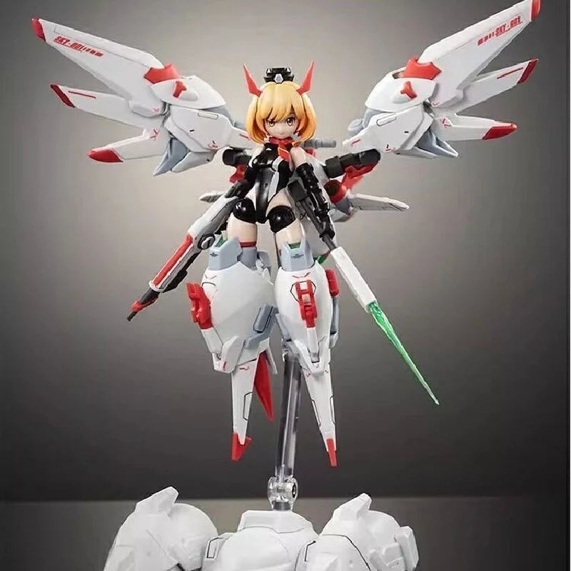 Big Fire Bird × Hemoxian Mecha Musume Action Figure Collectible Toy with Sky001 Mecha & Interchangeable Parts for Hobbyists
