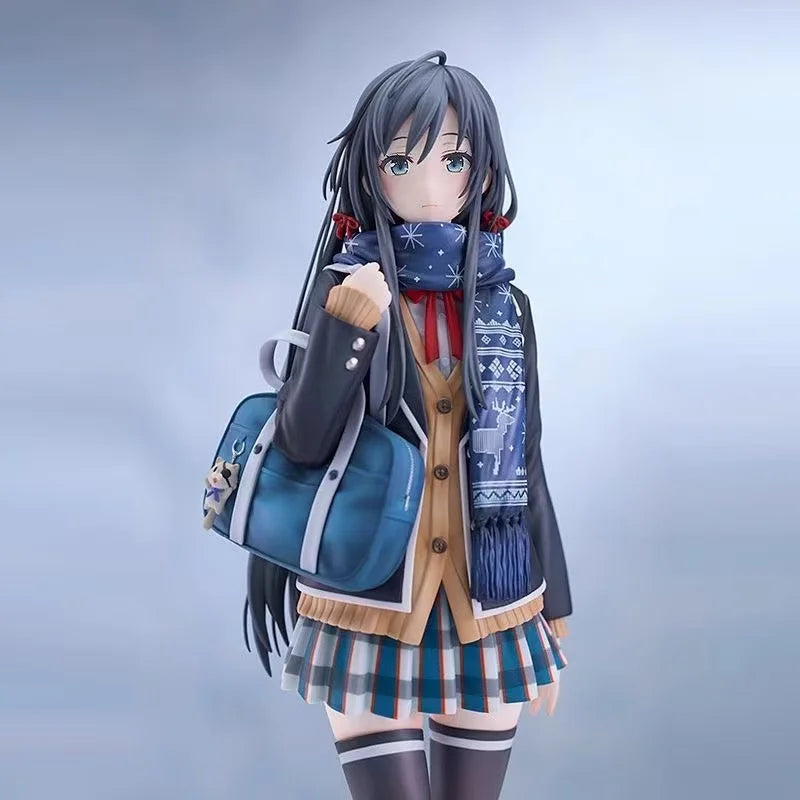Anime-Figur, Schulform, Schnee, Ani-Com-Modell, Sammlerstück, PVC-Statue, stehend, Schneemädchen, Beau, Teenager, japanische Animation