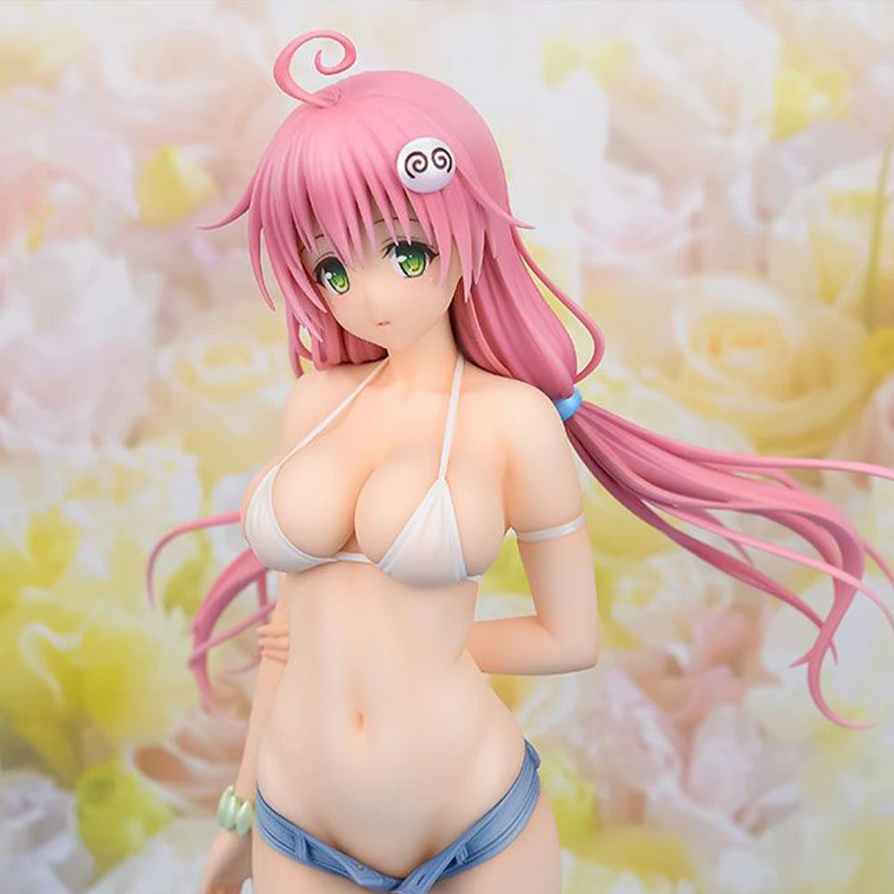 22cm Anime Figure Lala Satalin Devilke Yuuki Mikan Momo Belia Devilke Standing Position Swimsuit Girl Adult Action Figure Models