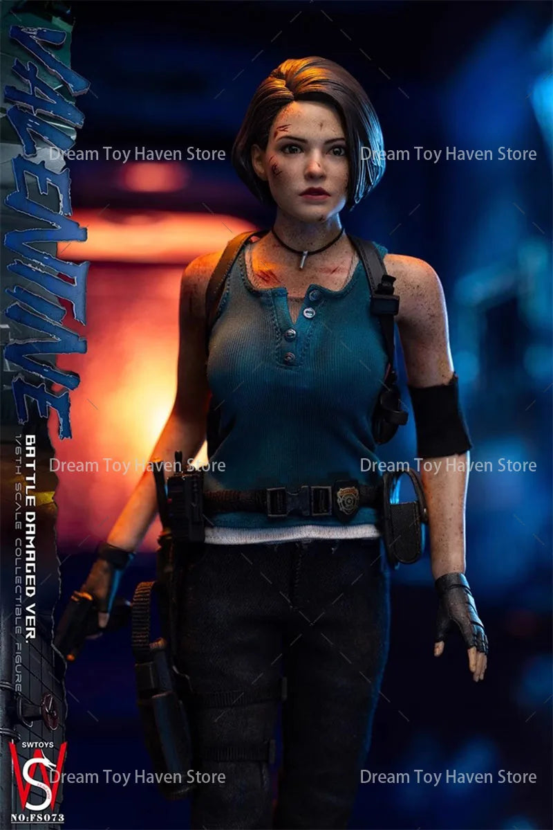 SWTOYS FS073 1/6 Scale Female Soldier Jill Battle Damage Edition Adventure Girl Movable Eye Head Sculpture 12Inch Action Figure