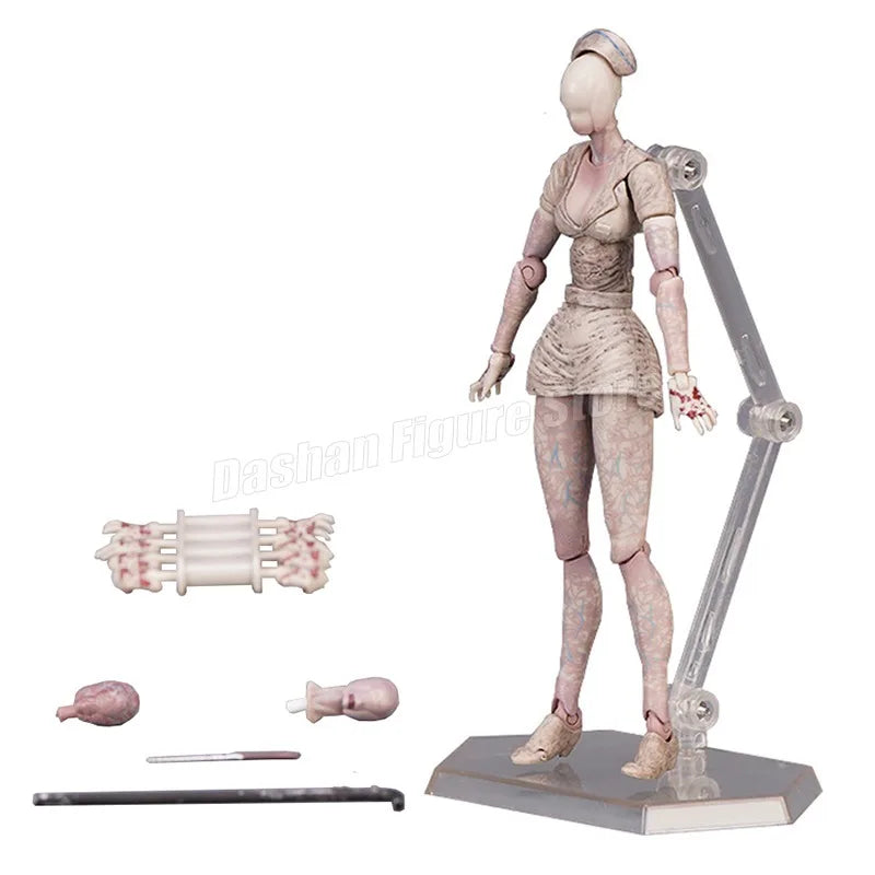Figma Sp-055 Silent Hill Pyramid Head Action Figure 17cm Red Pyramid Thing Revelation 3D Figure PVC Bubble Head Nurse Model Toys