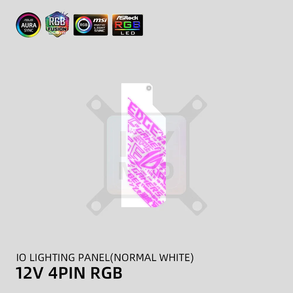 DIY Motherboard IO Decoration Cover RGB Lighting Panel Chassis MOD ARGB MOBO I/O Customize Mainboard Cover AURA SYNC PC Case
