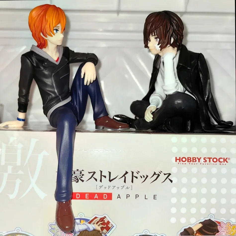 New Bungo Stray Dogs Dazai Osamu Figurine Nakahara Chuuya Action Figures PVC Model Collection Noodle Stopper Birthday Gifts Toys