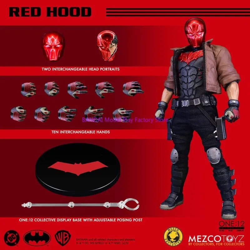 1/12 Scale Authentic Mezco 76224 Red Hood Ant-Man Action Figure Seven Inches Batman Police Officer Statue Collectible Toy Gift