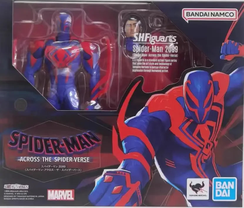 Bandai S.H. F Model Spider-Man 2099 Spider-Man: Time Travel Spider Action Figure Collection Toy Gift