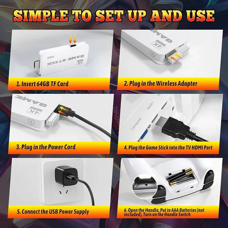 M15 4K Video Game Console Game Stick Retro Handheld Game Player Plus Built-in 3/40000 Games For GBA/SFC/Arcade Game Boy Gift