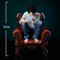 Death Anime Figure Light Yagami L Action Figure L Figurine sitting pose statue super sleuths Collectible Model Doll Toy Boy Gift