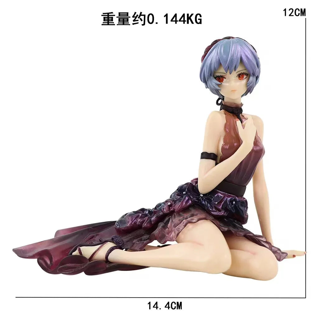 15cm Anime Shin Seiki Evangelion Souryuu Asuka Langley Figure Ayanami Rei 1/7 Whisper of Flower Ver Model Toy Gift Action Figure