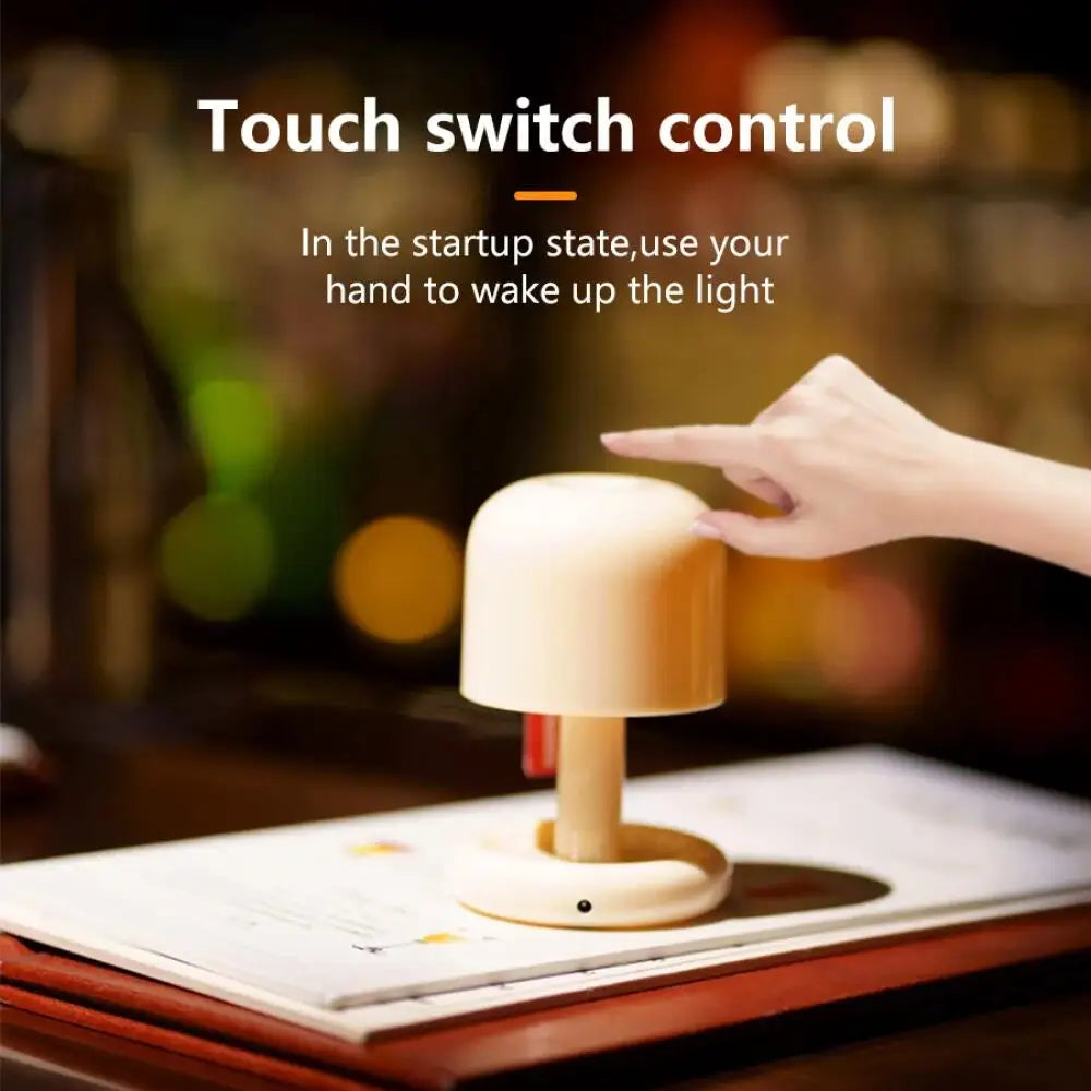 Night Light LED Table Lamp Sunset Mini USB Rechargeable Desk Bedside Bedroom Bar Room Decor Atmosphere Mood Light Minimalist