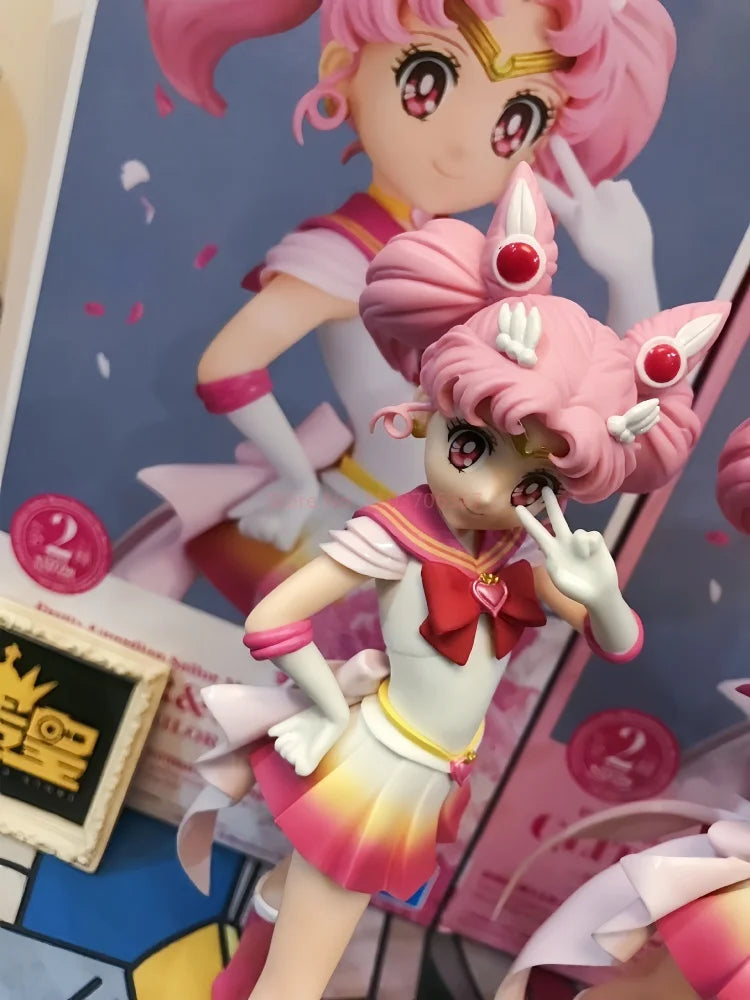 17cm Pretty Guardian Sailor Moon Cosmos The Movie Glitter Glamours Super Sailor Chibi Moon Action Figure Kid Toy Gift Custom Bym
