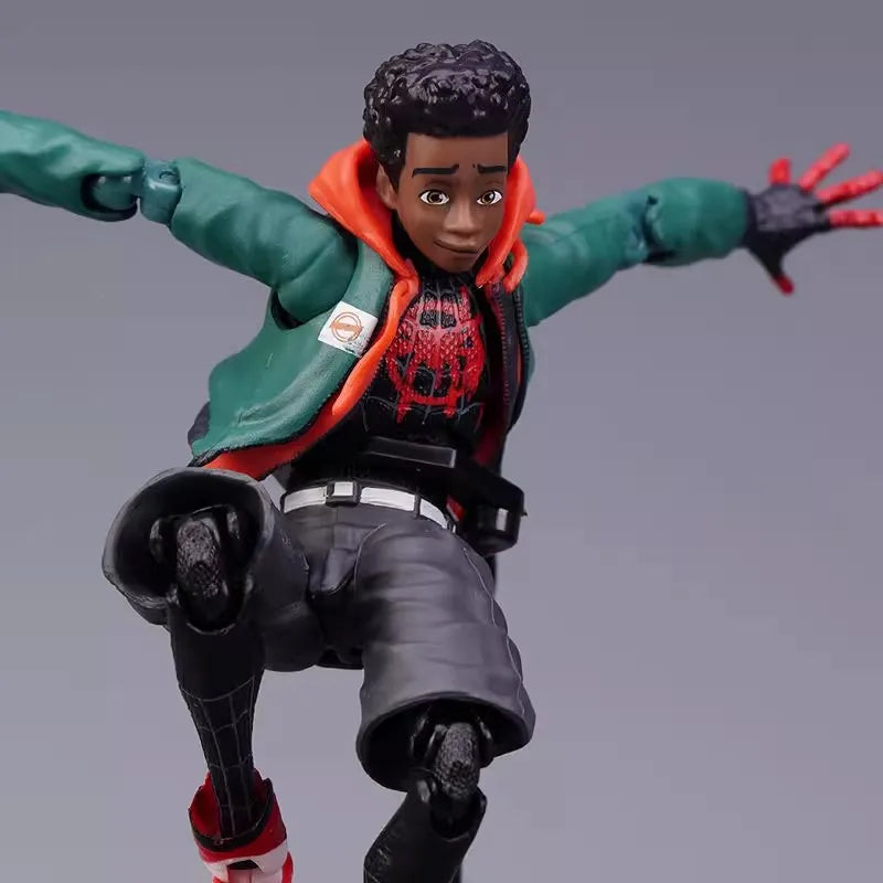 Shf Anime Spider-man Figuarts Miles Morales Gwen Action Figures Gwen Spider Woman Figurine Spiderman Figure Pvc Model Doll Toys