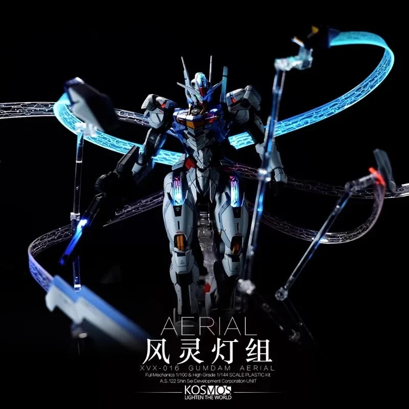 KOSMOS Light The World FM 1/100 AERIAL GUNDAM Funnel Rgb Led Matrix Illusory Color Lamp Group Action Toy Figures Gift