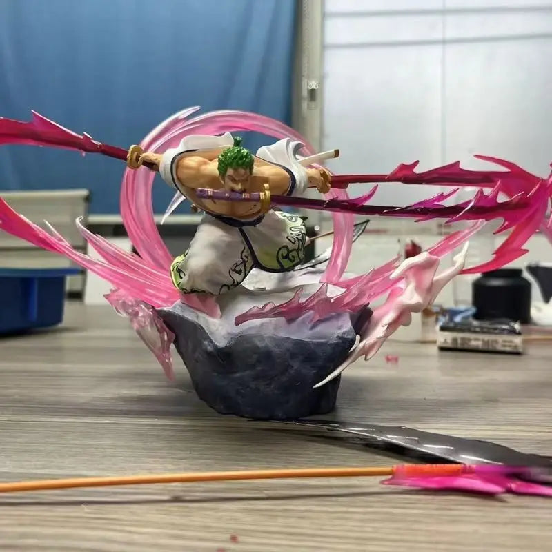 25 см One Piece Аниме Фигурка Ал Чистилището Призрак Рязане Ророноа Зоро срещу Убиец PVC екшън фигурка Колекция Модел играчки Подарък