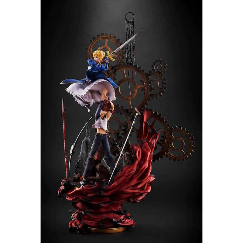 Fate/FGO 15. Jubiläum Saber und Emiya Shirou 59 cm PVC Actionfigur Anime-Figur Modell Spielzeug Sammlerpuppe Geschenk