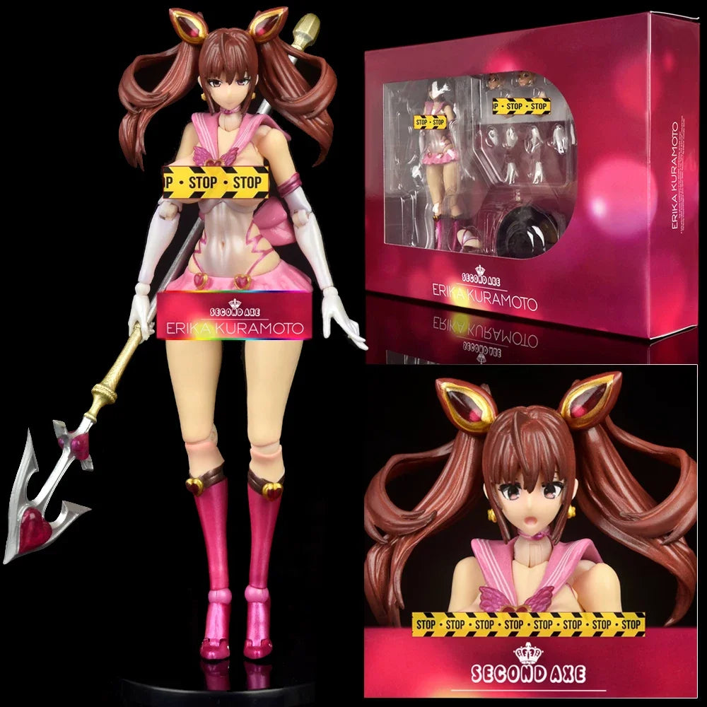 Second Axe Asagi Igawa Taimanin Action Figure Articulated Joints Replaceable Parts Pvc Abs 16cm Painted Collectible Anime Model